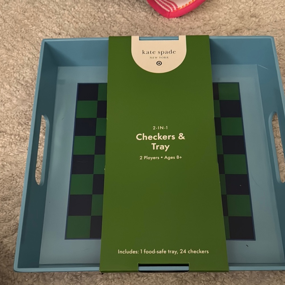 Kate Spade Checkers & Tray Set